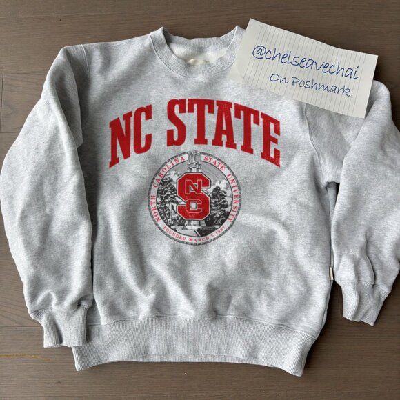 Vintage 90s North Carolina University NC State Wolfpack Crewneck Sweatshirt - Picture 1 of 2